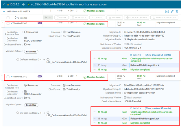 Verify Completion of VM Migration