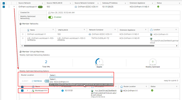Enable MON for the migrated VM