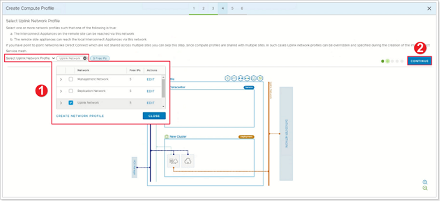 Select Uplink Network Profile