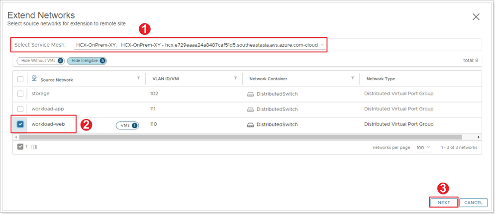 Select Source Networks to Extend