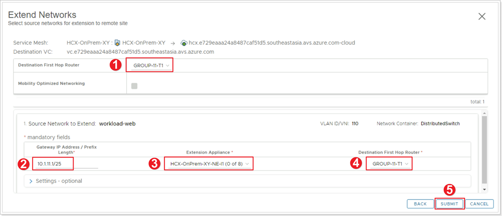 Configure Network Extension settings
