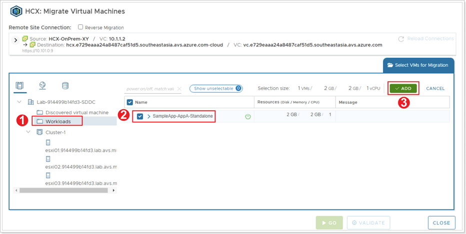 Select VMs for Migration