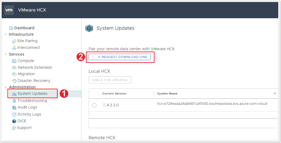 Request Download Link for HCX OVA