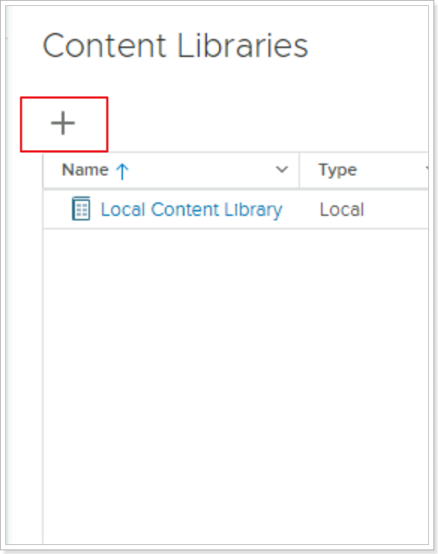 Create a new Content Library