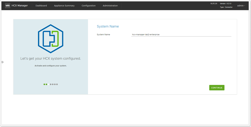 Enter Datacenter Location, System Name