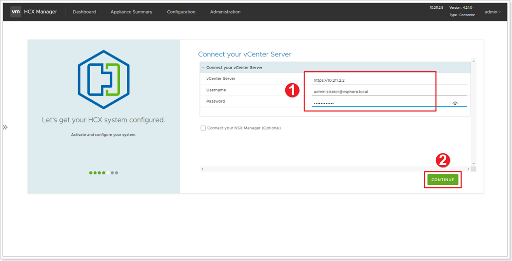 Connect your vCenter Server