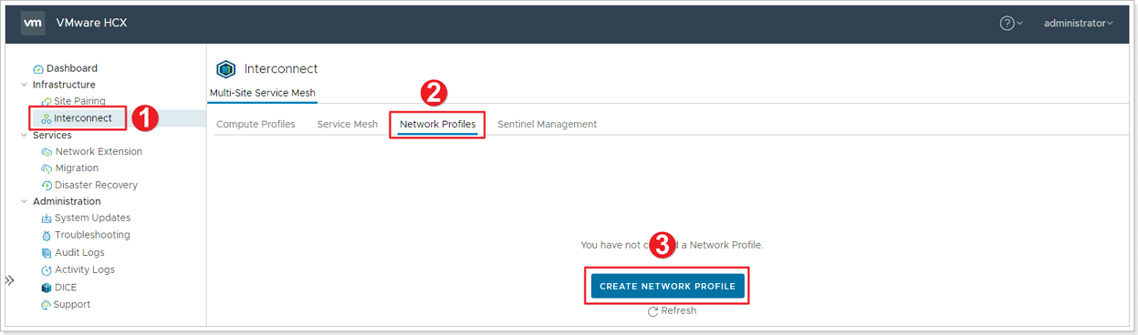 Create Network Profile